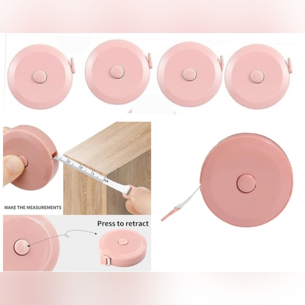 🍎 4 Tailor Seamstress Retractable Mini Flexible Measuring Tapes Sewing Ruler